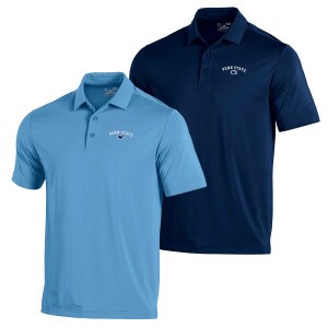 light blue & navy Under Armour Penn State polo shirts image